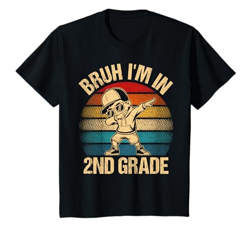 Kinder Bruh I'm in Second Grade Funny Back to School Outfit T-Shirt von School Celebration