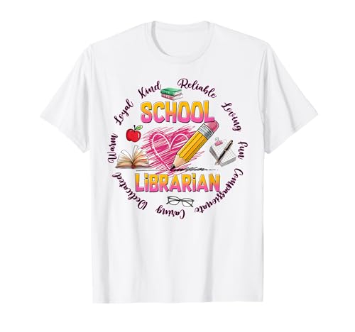 Schulbibliothekar Schulanfang Bibliothek Mitarbeiter Männer Frauen Spaß T-Shirt Schulbibliothekar Schulanfang Bibliothek Mitarbeiter Männer Frauen Spaß T-Shirt von School Gift Shopp