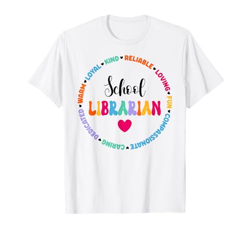 Schulbibliothekar Schulanfang Bibliothek Mitarbeiter Männer Frauen Spaß T-Shirt Schulbibliothekar Schulanfang Bibliothek Mitarbeiter Männer Frauen Spaß T-Shirt von School Gift Shopp