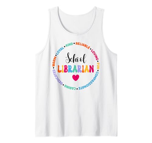 Schulbibliothekar Schulanfang Bibliothek Mitarbeiter Männer Frauen Spaß Tank Top Schulbibliothekar Schulanfang Bibliothek Mitarbeiter Männer Frauen Spaß Tank Top von School Gift Shopp