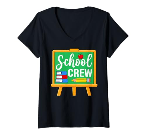 Damen Schule - Schulpersonal T-Shirt mit V-Ausschnitt Damen Schule - Schulpersonal T-Shirt mit V-Ausschnitt von School Mood Apparel