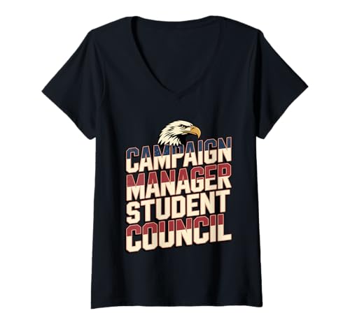 Damen Wahlkampfmanager Student Council Vibes School Election Day T-Shirt mit V-Ausschnitt Damen Wahlkampfmanager Student Council Vibes School Election Day T-Shirt mit V-Ausschnitt von School Organization Student Council