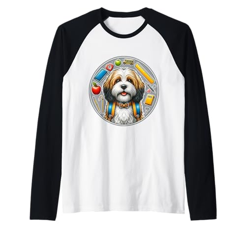 Back To School Petit Basset Griffon Vendéen Hund Junge Mädchen Kind Raglan von School Petit Basset Griffon Vendéen Dog Products