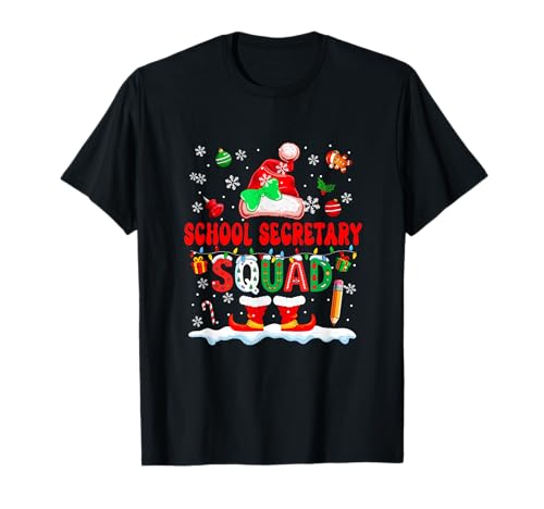 Schulsekretärin, Frauen-Job, Weihnachtsmann, Schleife T-Shirt Schulsekretärin, Frauen-Job, Weihnachtsmann, Schleife T-Shirt von School Secretary Christmas Costume