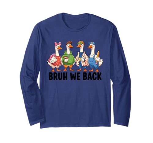 Bruh Wir unterstützen Funny Duck Squad Back to School Teacher Kids Langarmshirt Bruh Wir unterstützen Funny Duck Squad Back to School Teacher Kids Langarmshirt von School Staff Apparel.USA