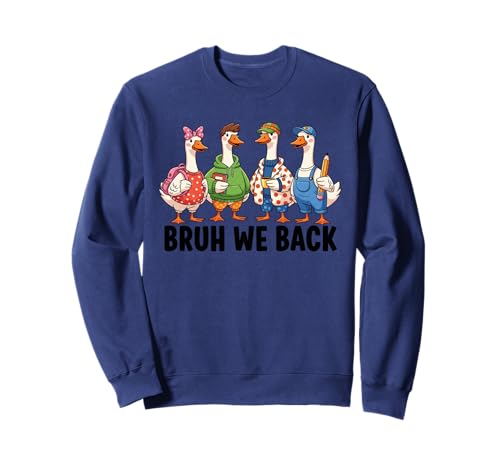 Bruh Wir unterstützen Funny Duck Squad Back to School Teacher Kids Sweatshirt von School Staff Apparel.USA