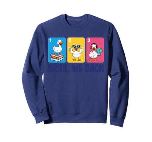 Bruh Wir unterstützen Funny Duck Squad Back to School Teacher Kids Sweatshirt von School Staff Apparel.USA