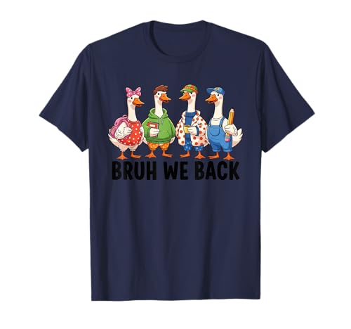 Bruh Wir unterstützen Funny Duck Squad Back to School Teacher Kids T-Shirt von School Staff Apparel.USA