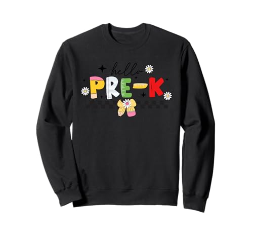 Cute Hello Pre-K - Fun Back To School Kids Teachers Students Sweatshirt von School Staff Apparel.USA