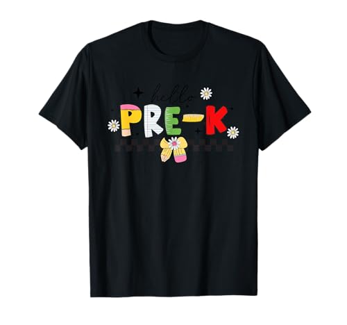 Cute Hello Pre-K - Fun Back To School Kids Teachers Students T-Shirt von School Staff Apparel.USA
