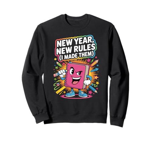 Back to School Lustiges Notizbuch New Year My Rules Sweatshirt Back to School Lustiges Notizbuch New Year My Rules Sweatshirt von School Time Vibes Apparel Gifts by Anastasia