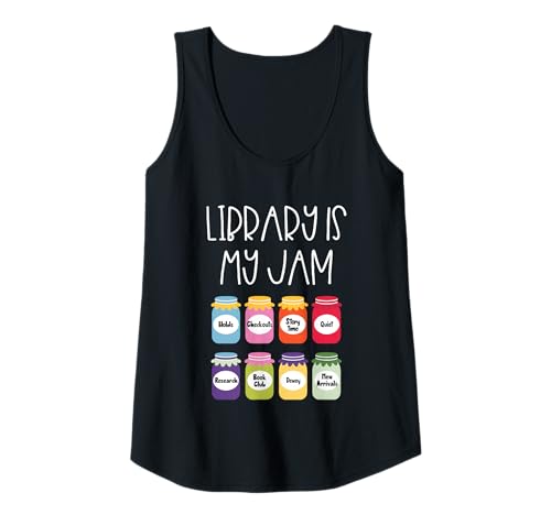 Damen Library is My Jam Bibliothekar Bibliothek Medien Fachschule Tank Top von School & Public Library Vibes