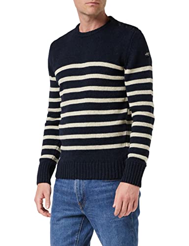 SCHOTT Herren PLOUTRIDER1 Pullover, Bleu (Navy/Naturel), Medium von Schott NYC