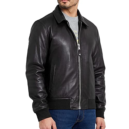 Schott Herren Lederjacke schwarz Leder Pilot, Schwarz , M von Schott NYC