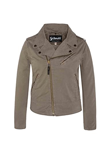 Schott NYC Damen Jktper1601w Jacket, Light Khaki, 42 von Schott NYC