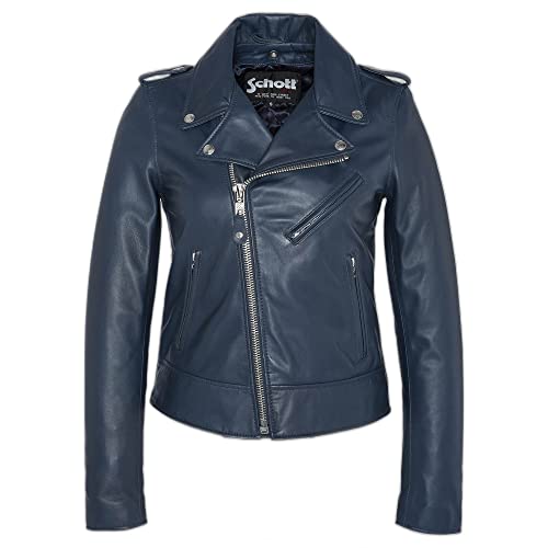 Schott NYC Damen LCW1601D Lederjacke, Marine, M von Schott NYC