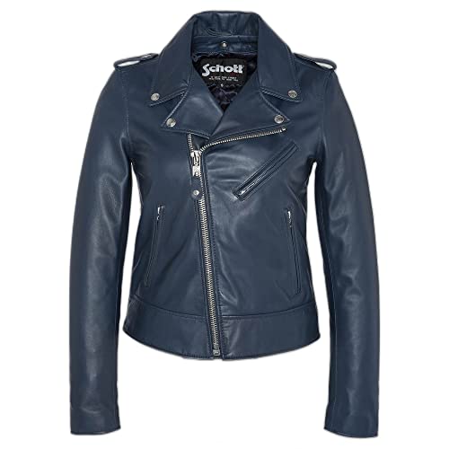 Schott NYC Damen LCW1601D Lederjacke, Marine, XXL Schott NYC Damen LCW1601D Lederjacke, Marine, XXL von Schott NYC