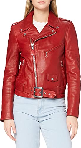 Schott NYC Damen LCW8600 Kapuzenjacke, Rot, M von Schott NYC