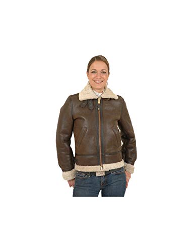Schott NYC Damen Lederjacke Jacke LCW1257, Braun (dark brown 80), Gr. L von Schott NYC