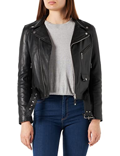 Schott NYC Damen Lederjacke LCW8600, Gr. 40 (Herstellergröße: L), Schwarz von Schott NYC