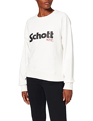 Schott NYC Damen Swginger1w Pullover, Weiß (Off White Off White), Medium von Schott NYC