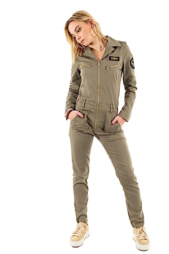 Schott NYC Damen Trjump21w Overall, Light Khaki, 32 von Schott NYC