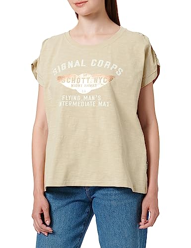 Schott NYC Damen Tsglenw T-Shirt, Khaki, M von Schott NYC