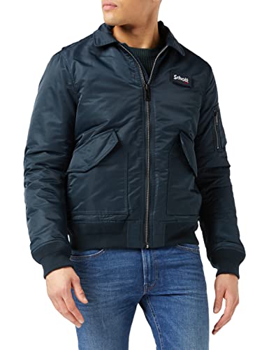 Schott NYC Herren 210100 Jacke, Blau (Navy 46), Small von Schott NYC