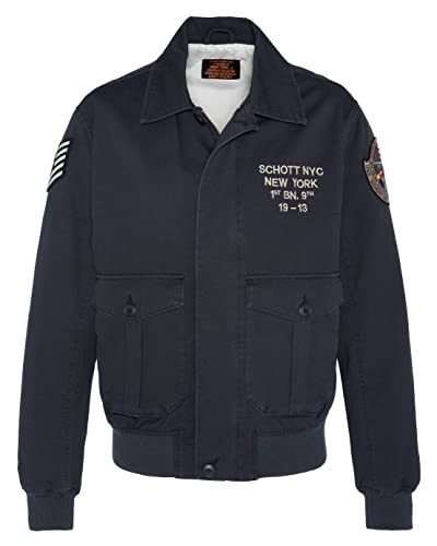 Schott NYC Herren Arsenal Jacket, Marineblau, L von Schott NYC
