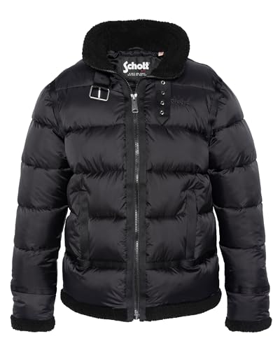 Schott NYC Herren Idak Jacke, Schwarz/Schwarz, XXXL Schott NYC Herren Idak Jacke, Schwarz/Schwarz, XXXL von Schott NYC
