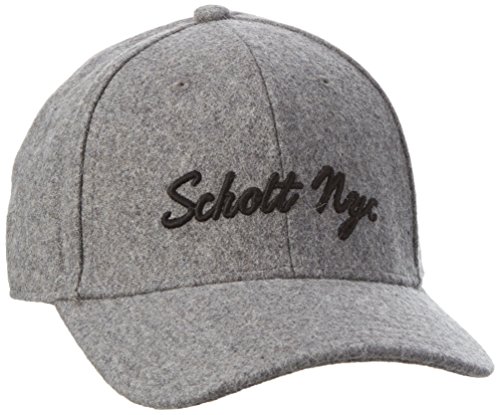 Schott NYC Herren Jim Baseball Cap, Grau (Heather Grey 91), One Size von Schott NYC