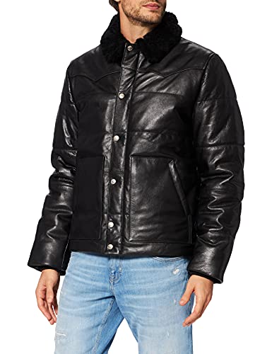 SCHOTT NYC Herren LCDAYTON Lederjacke, Schwarz/Schwarz, Medium von SCHOTT NYC