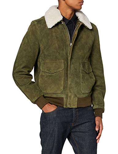 Schott NYC Herren LC2410S Lederjacke, Khaki, Large von Schott NYC