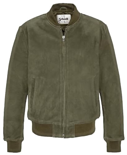 Schott NYC Herren LC3017 Lederjacke, Khaki, Large Schott NYC Herren LC3017 Lederjacke, Khaki, Large von Schott NYC