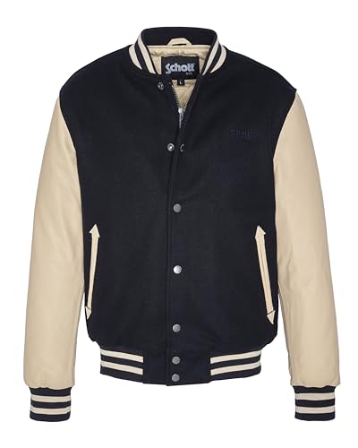 Schott NYC Herren Lc8705x Jacke, Navy/Beige, M von Schott NYC
