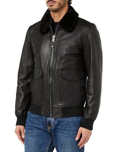 Schott NYC Herren Lcairborne Lederjacke, Schwarz, L von Schott NYC