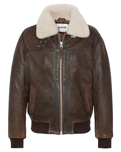 Schott NYC Herren Lcbombardier Lederjacke, braun, XL Schott NYC Herren Lcbombardier Lederjacke, braun, XL von Schott NYC