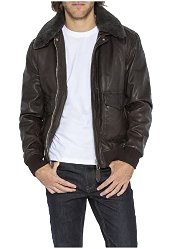 Schott NYC Herren Lcflightwx2 Lederjacke, Braun, Large von Schott NYC