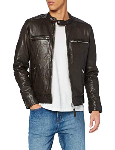 Schott NYC Herren Lcnewport Lederjacke, Braun, Medium von Schott NYC