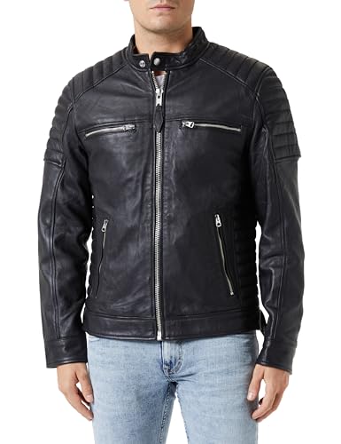 Schott NYC Herren Lcrock Lederjacke, Schwarz, XL von Schott NYC