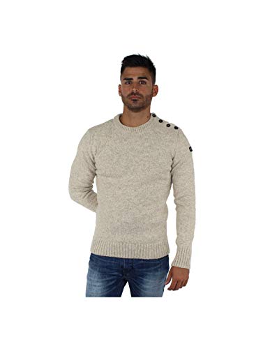 Schott NYC Herren PLOUTRIDER1 Pullover, Beige (Naturel), (Herstellergröße: Medium) von Schott NYC