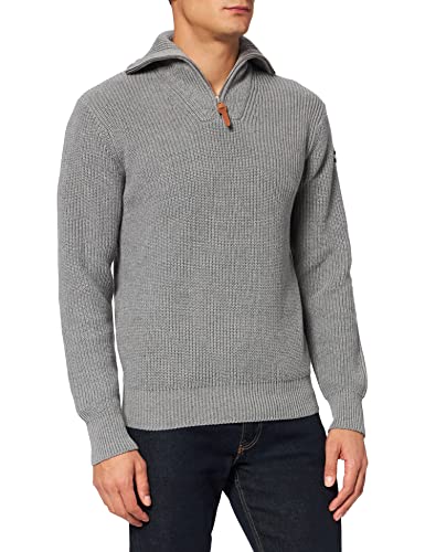 Schott NYC Herren PLTOMMY1 Pullover, Heather Grey, Large von Schott NYC