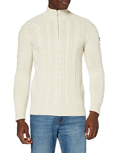 Schott NYC Herren Plbruce2 Pullover, Ecru, Small von Schott NYC