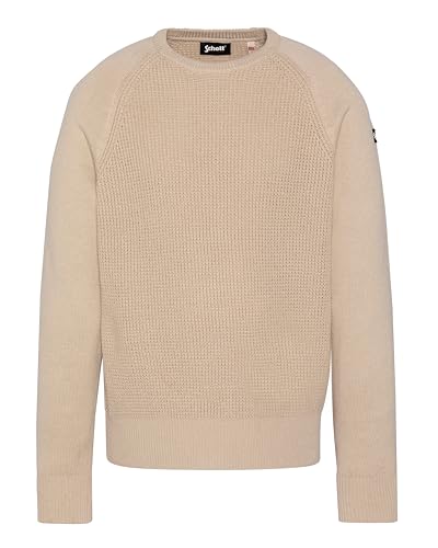 Schott NYC Herren Pldustin1 Pullover, Lt.Beige, XXL von Schott NYC