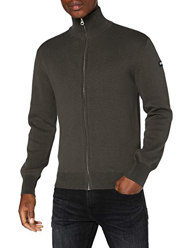 Schott NYC Herren Plkern2 Pullover, Dark Kaki, Large von Schott NYC