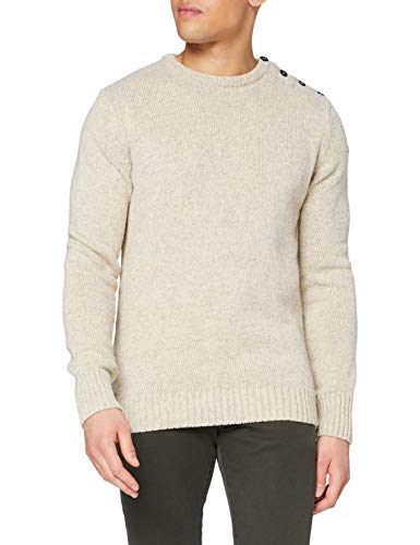 Schott NYC Herren PLOUTRIDER1 Pullover, Beige (Naturel), (Herstellergröße: Large) von Schott NYC