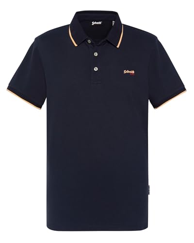 Schott NYC Herren Psausteen Poloshirt, blau, 56 von Schott NYC