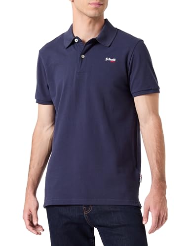 Schott NYC Herren Psjames3 Polo, Marineblau, XL von Schott NYC