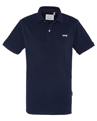 Schott NYC Herren Psjames3 Polo, Marineblau, XL von Schott NYC