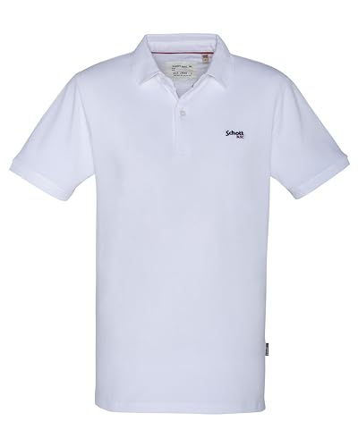 Schott NYC Herren Psjames3 Polo, Weiß, S von Schott NYC